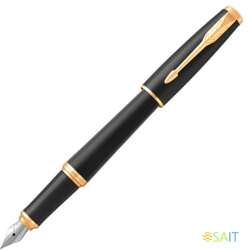 Ручка перьев. Parker Urban Core F309 (1931593) Muted Black GT F сталь нержавеющая подар.кор.