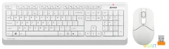 Клавиатура + мышь A4Tech Fstyler FG1012 клав:белый мышь:белый USB беспроводная Multimedia (FG1012 WHITE)