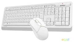 Клавиатура + мышь A4Tech Fstyler FG1012 клав:белый мышь:белый USB беспроводная Multimedia (FG1012 WHITE)