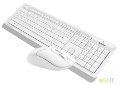 Клавиатура + мышь A4Tech Fstyler FG1012 клав:белый мышь:белый USB беспроводная Multimedia (FG1012 WHITE)