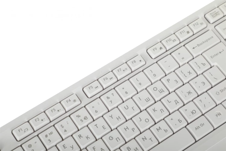 Клавиатура + мышь A4Tech Fstyler FG1012 клав:белый мышь:белый USB беспроводная Multimedia (FG1012 WHITE)