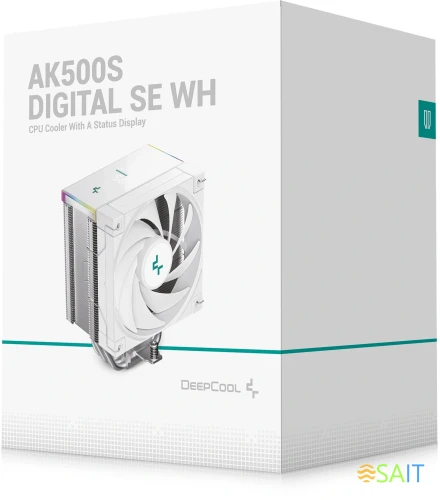 Устройство охлаждения(кулер) Deepcool AK500S Digital SE Wh Soc-AM5/AM4/1200/1700/1851 белый 4-pin 28dB Al+Cu LCD 240W 864gr Ret (R-AK500S-WHADMN-GJD)