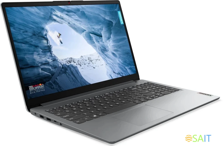 Ноутбук Lenovo IdeaPad 1 15IAU7 Core i3 1215U 8Gb SSD512Gb Intel UHD Graphics 15.6" TN FHD (1920x1080) noOS grey WiFi BT Cam (82QD00EJUE)