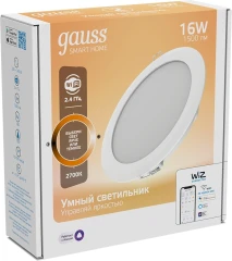 Умный светильник Gauss IoT Smart Home потолоч. белый (2020122)