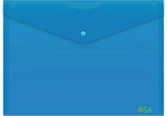 Конверт на кнопке Silwerhof Eco A4 пластик 0.12мм синий