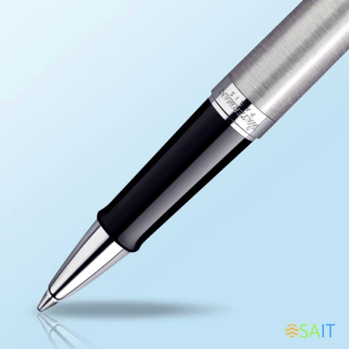 Ручка роллер Waterman Hemisphere (CWS0920450) Steel CT F черн. черн. подар.кор.