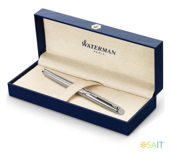 Ручка роллер Waterman Hemisphere (CWS0920450) Steel CT F черн. черн. подар.кор.