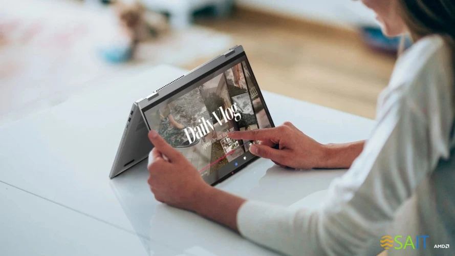 Ноутбук Lenovo IdeaPad 5 16AHP9 Ryzen 7 8845HS 16Gb SSD512Gb AMD Radeon 780M 16" OLED Touch 2K (2048x1280) noOS grey WiFi BT Cam (83DS003WRK)