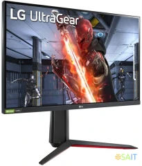 Монитор LG 27" UltraGear 27GN65R-B черный IPS 16:9 HDMI матовая HAS Piv 1000:1 300cd 178гр/178гр 1920x1080 144Hz G-Sync FreeSync Premium DP FHD 7.2кг