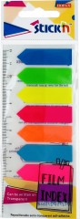 Закладки самокл. пластиковые Stick`n 27087 45x12мм 8цв.в упак. 10лист стрелки