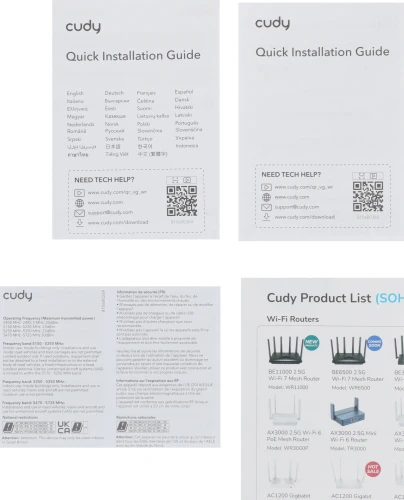 Роутер беспроводной Cudy WR6500 BE6500 10/100/1000BASE-T черный