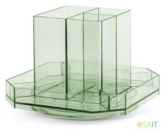 Органайзер настольный Deli 8942GREEN 140x140x98мм зеленый пластик