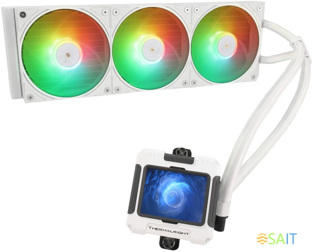 Система водяного охлаждения Thermalright Frozen Warframe 360 ARGB Soc-AM5/AM4/1200/1700/1851 белый 4-pin 29.8dB Al LCD Ret (F-WFRAME-360-WH-ARGB)
