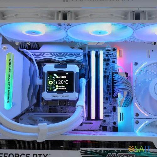 Система водяного охлаждения Thermalright Frozen Warframe 360 ARGB Soc-AM5/AM4/1200/1700/1851 белый 4-pin 29.8dB Al LCD Ret (F-WFRAME-360-WH-ARGB)