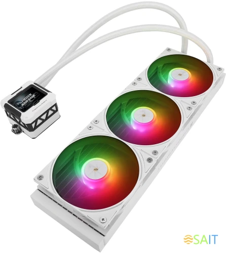 Система водяного охлаждения Thermalright Frozen Warframe 360 ARGB Soc-AM5/AM4/1200/1700/1851 белый 4-pin 29.8dB Al LCD Ret (F-WFRAME-360-WH-ARGB)