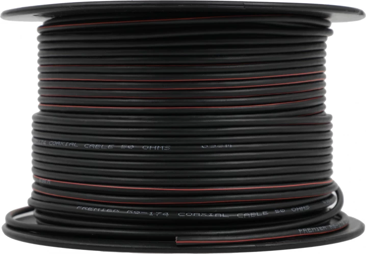 Кабель Premier RG-174/U BC BK 100м. черный (20-100 100)