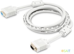 Кабель-удлинитель Buro CAB015S-06 VGA (m) VGA (f) 1.8м феррит.кольца серый