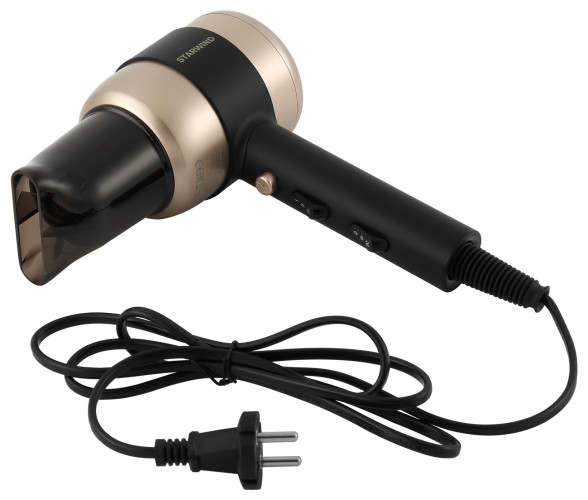 Фен Starwind SHD 7072 1800Вт черный/золотистый