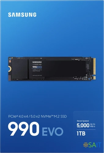 Накопитель SSD Samsung PCIe 4.0 x4 1TB MZ-V9E1T0BW 990 EVO M.2 2280
