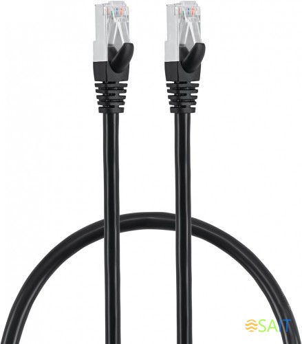 Патч-корд Buro BU-7-0.5M STP 4 пары cat.7 CCA molded 0.5м черный RJ-45 (m)-RJ-45 (m)