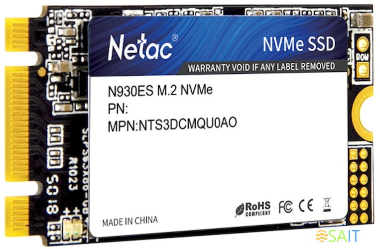 Накопитель SSD Netac PCIe 3.0 x2 128GB NT01N930ES-128G-E2X N930ES M.2 2242