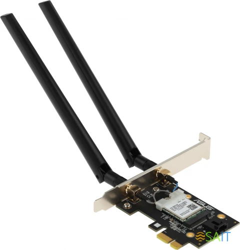 Сетевой адаптер Wi-Fi + Bluetooth Asus PCE-AXE5400 AXE5400 PCI Express x1 (ант.внеш.съем) 2ант.