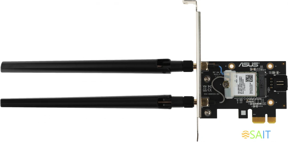 Сетевой адаптер Wi-Fi + Bluetooth Asus PCE-AXE5400 AXE5400 PCI Express x1 (ант.внеш.съем) 2ант.