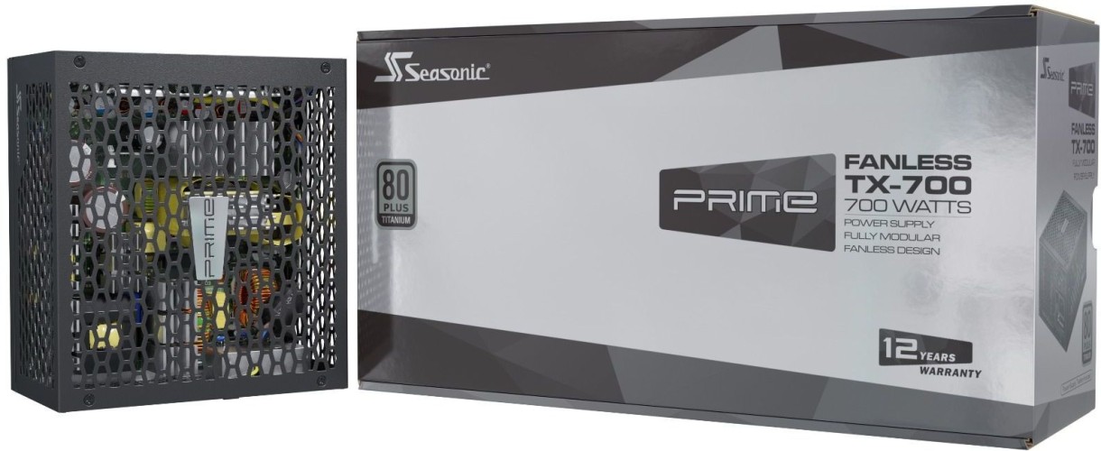 Блок питания Seasonic ATX 700W PRIME Fanless TX-700 80+ titanium (20+4pin) APFC 10xSATA Cab Manag RTL