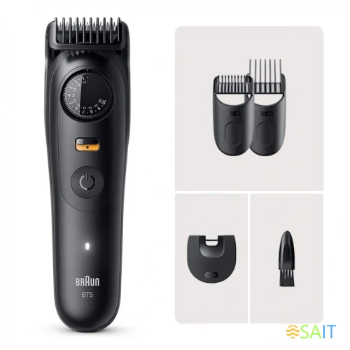 Триммер Braun Series 5 BT5520 черный (насадок в компл:3шт)