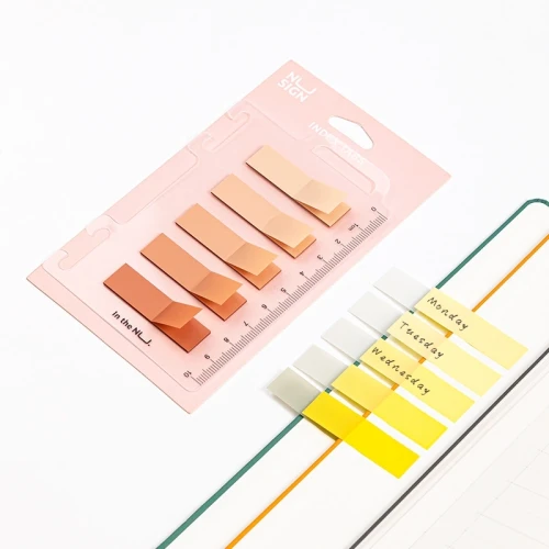 Закладки самокл. пластиковые Deli ENS356-PK 12x44мм 5цв.в упак. 20лист розовый на линейке (упак.:5шт)