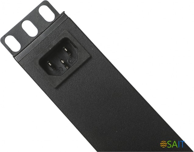 Блок распределения питания Hyperline SHE19-8SH-S-IEC гор.размещ. 8xSchuko базовые 10A C14