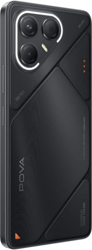 Смартфон Tecno Pova 7 5G 256Gb 8Gb черный моноблок 3G 4G 2Sim 6.78" 1080x2460 Android 15 50Mpix 802.11 a/b/g/n/ac/ax NFC GPS GSM900/1800 Protect microSD max1024Gb