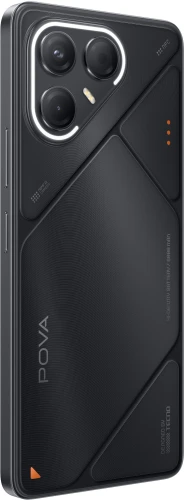 Смартфон Tecno Pova 7 5G 256Gb 8Gb черный моноблок 3G 4G 2Sim 6.78" 1080x2460 Android 15 50Mpix 802.11 a/b/g/n/ac/ax NFC GPS GSM900/1800 Protect microSD max1024Gb
