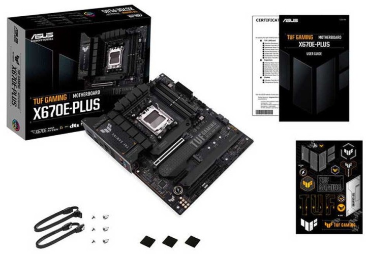 Материнская плата Asus TUF GAMING X670E-PLUS SocketAM5 AMD X670 4xDDR5 ATX AC`97 8ch(7.1) 2.5Gg RAID+HDMI+DP