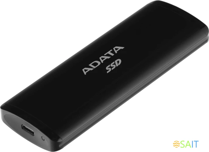 Накопитель SSD A-Data USB-C 256Gb ASE760-256GU32G2-CBK SE760 1.8" черный