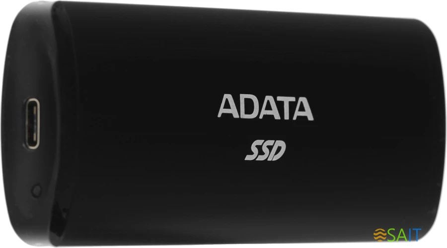 Накопитель SSD A-Data USB-C 256Gb ASE760-256GU32G2-CBK SE760 1.8" черный