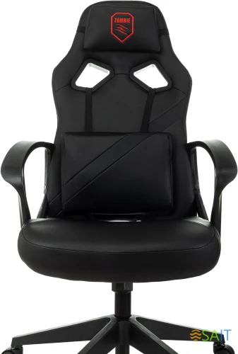 Кресло игровое Zombie 300 черный эко.кожа крестов. пластик пластик черный