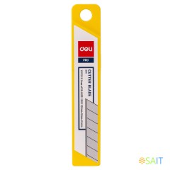 Лезвия для канцелярского ножа Deli E2011 шир.лез.18мм сталь (упак.:10шт) пласт.кор.