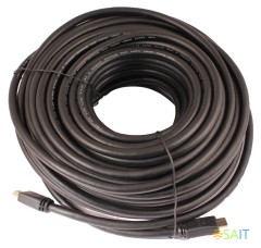 Кабель аудио-видео LAZSO WH-111 HDMI (m)/HDMI (m) 30м. позолоч.конт. черный (WH-111(30M))