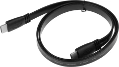 Кабель аудио-видео High Speed ver.1.4 Flat HDMI (m)/HDMI (m) 1м. позолоч.конт. черный