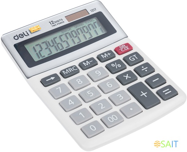 Калькулятор настольный Deli E1217 в ассортименте 12-разр.