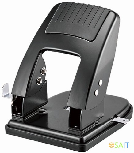 Дырокол Kw-Trio Cool Heavy Duty 09865BLACK макс.:40лист. металл черный отв.:2 с линейкой