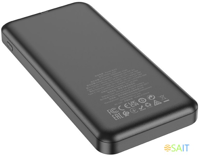 Мобильный аккумулятор Hoco J102 Cool figure 10000mAh QC3.0/PD3.0 20W 3A USB-A/USB-C черный