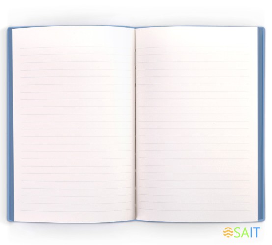 Блокнот Deli 22284BLUE 210х143мм искусст. кожа 96л синий