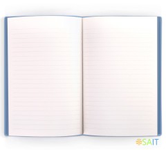 Блокнот Deli 22284BLUE 210х143мм искусст. кожа 96л синий