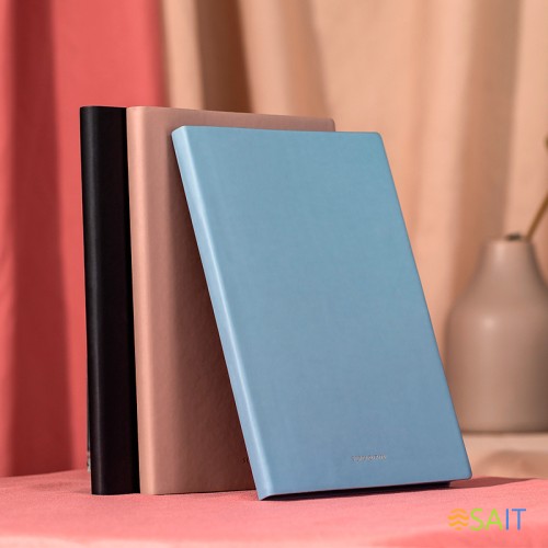 Блокнот Deli 22284BLUE 210х143мм искусст. кожа 96л синий