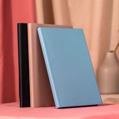 Блокнот Deli 22284BLUE 210х143мм искусст. кожа 96л синий