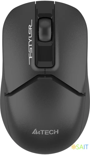 Мышь A4Tech Fstyler FG12S черный оптическая 1200dpi silent беспров. USB 3but (FG12S BLACK)