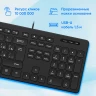 Клавиатура Оклик K733 черный USB slim Multimedia