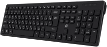 Клавиатура Оклик K733 черный USB slim Multimedia